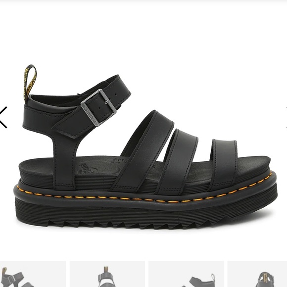 New Dr. Martens Black Blaire Platform Sandals - Picture 3 of 11